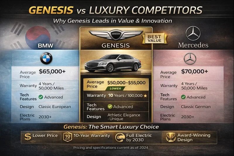 genesis car vs luxury cars