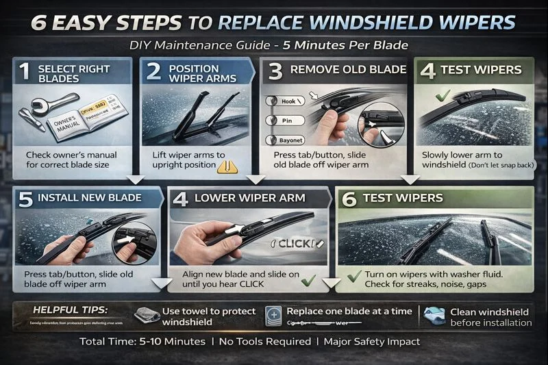 how to change windscreen wipers