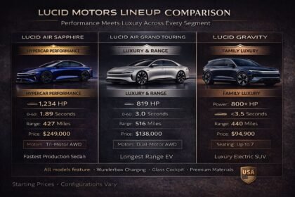 lucid motors lineup comparison
