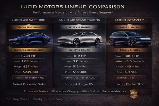 lucid motors lineup comparison