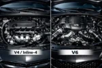 V4 Engine vs V6 Engine side-by-side comparison — Tagore Auto Parts