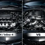 V4 Engine vs V6 Engine side-by-side comparison — Tagore Auto Parts