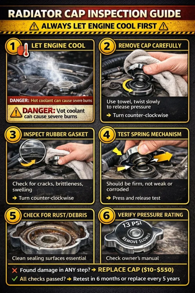 radiator cap inspection guide