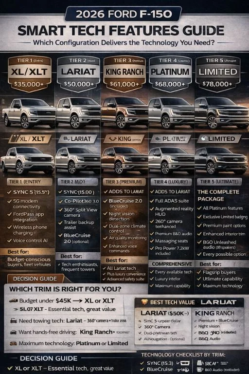 2026 Ford F-150 Trim Levels Smart Tech by Configuration