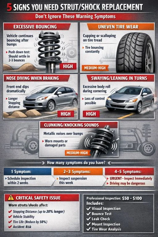 Signs You Need to Replace Struts or Shocks