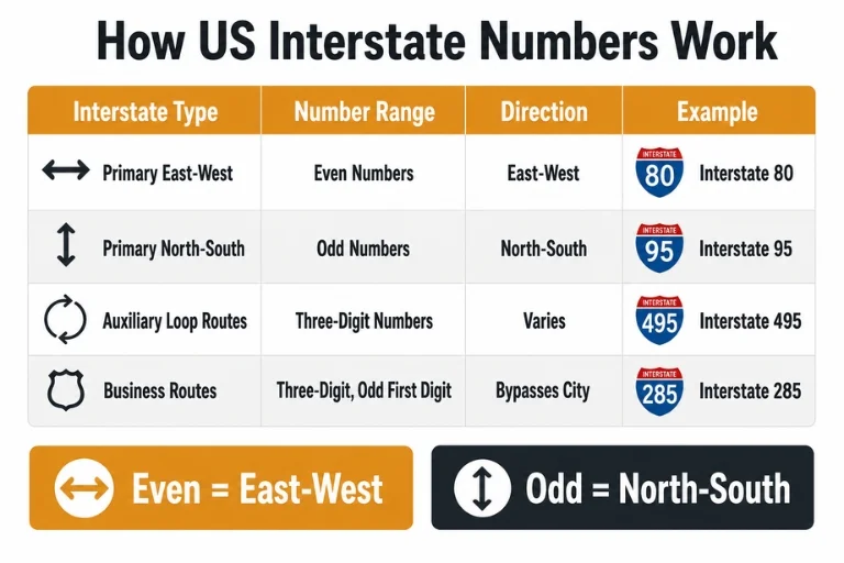 How US Interstate Number Works