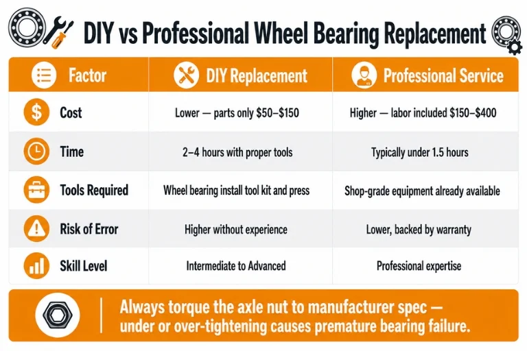 DIY vs Professional Wheel Bearing Replacement