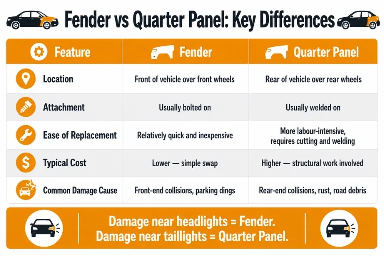 Fender vs Quarter Panel