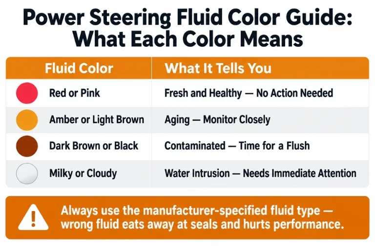 Power Steering Fluid Color Guide