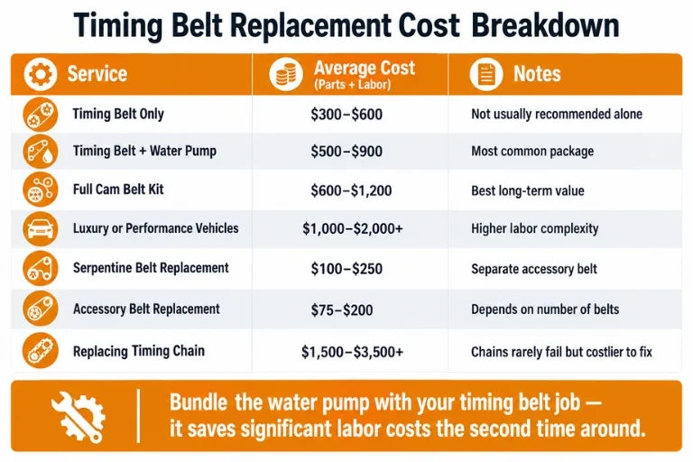 Timing Belt Replacement Cost Breakdown