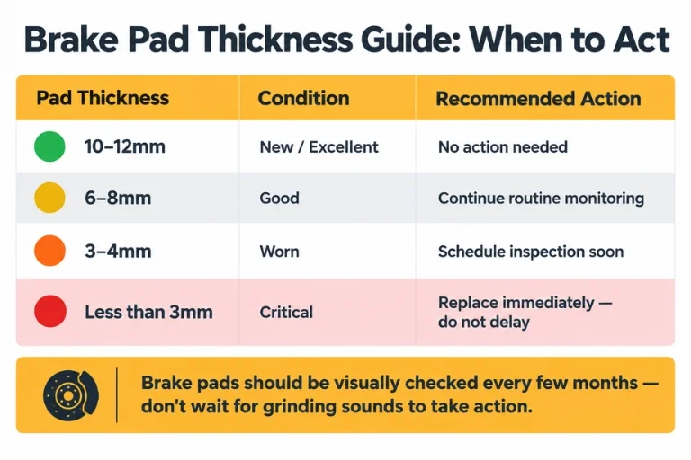 Brake Pad Thickness Guide