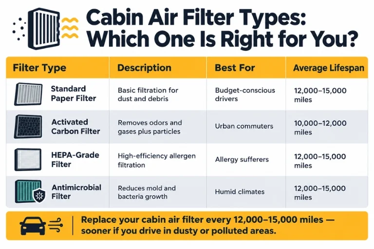 Cabin Air Filter Types
