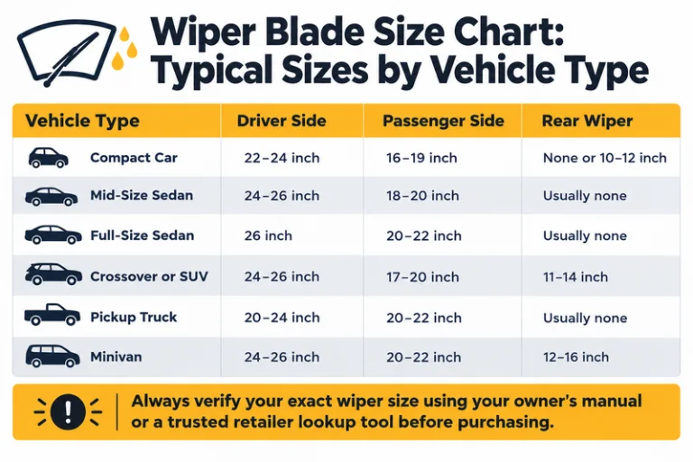 Wiper Blade Size Chart